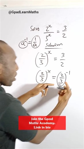Solving an Exponential Equation #equation #exponent #ExponentialEquation #gpadlearnmaths #STEM | Gpad Learn Maths