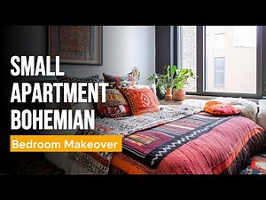 Small Apartment Bohemian Bedroom Makeover - Embrace the Eclectic Boho Vibe #apartment #boho