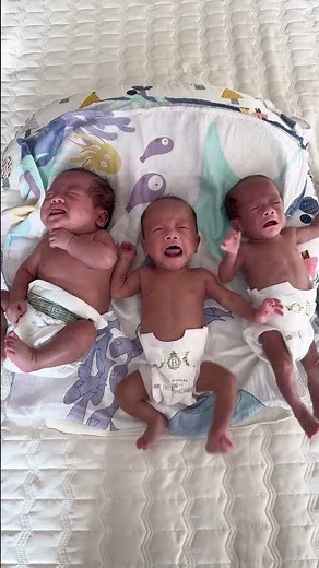 Triplets Wearing Diapers: A Size Dilemma