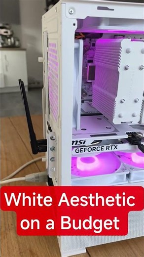Great white aesthetic computer #pcsettings #pcbuild #computertechnic #gaming