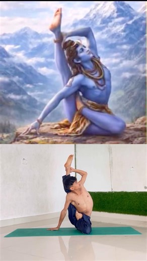 Shiva Inspired Advanced Yoga Pose 🕉️ | Extreme Flexibility & Balance Practice #trendingshorts #yoga