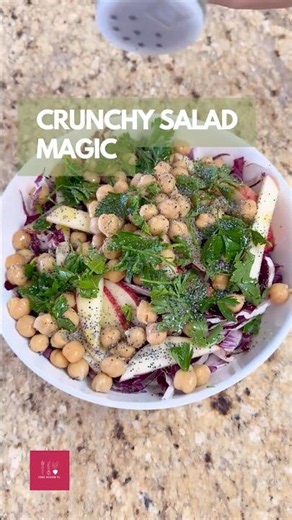 This Radicchio Apple Chickpea Salad Is Crunchy, Fresh & Addictive 🥗🍎
