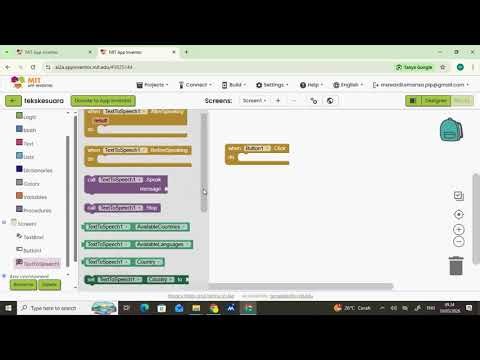 Membuat program mengubah teks menjadi suara menggunakan MIT App Inventor