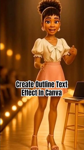 Learn how to create this easy outline text effect in Canva #outlinetext