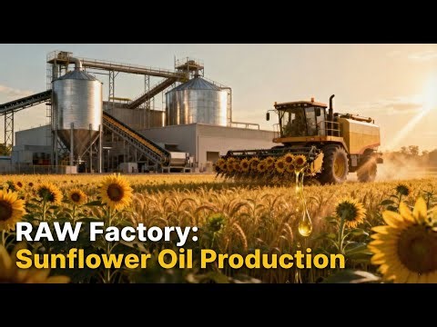 Inside a Modern Sunflower Oil Factory 🌻 | The Satisfying 4K Process of How Sunflower Oil Is Made
