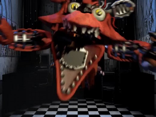 foxy jumpscare  fnaf 2 on Make a GIF