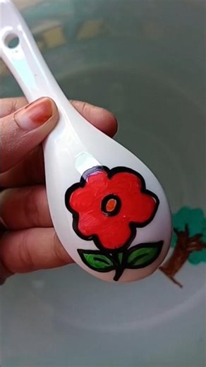 Floating Pen Flower 🌸 Drawing | Magic Water Art Trick #shorts