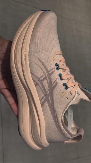 Women's ASICS GEL-NIMBUS 28 running shoes in the Pearl Pink/Morganite colorway. #asics #running