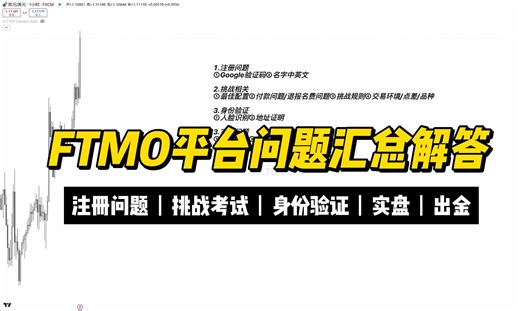 FTMO问题汇总解答