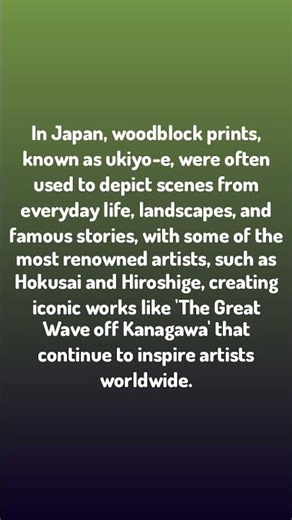 Japan Facts / In Japan, woodblock prints, known as ukiyo-e, were o...
