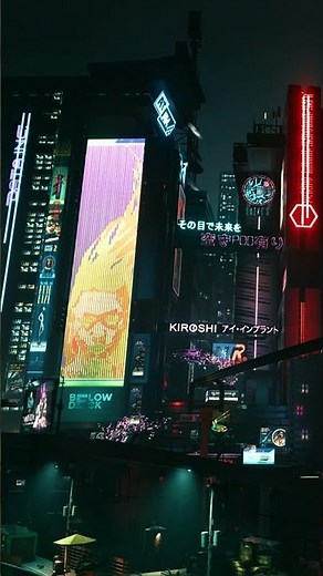 Futuristic Neon City at Night Cyberpunk Atmosphere