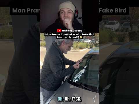 His Face When He Found The Bird Poop!! 😂 #prank #reaction #fail