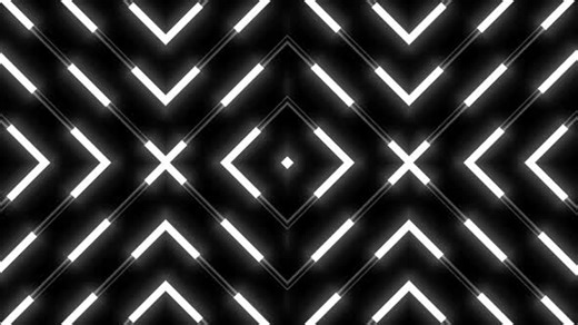 White Glowing Geometric Lines Abstract Loop