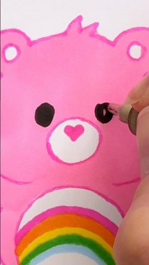 Watch Me Draw a Care Bear in Under 30 Seconds #shorts #satisfying #diy