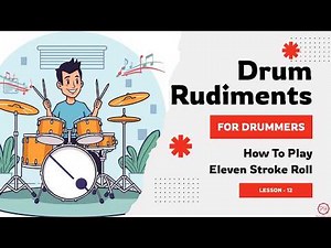 How To Play Eleven Stroke Roll | Drum Rudiment Lesson 12 (Practice Pad Guide)