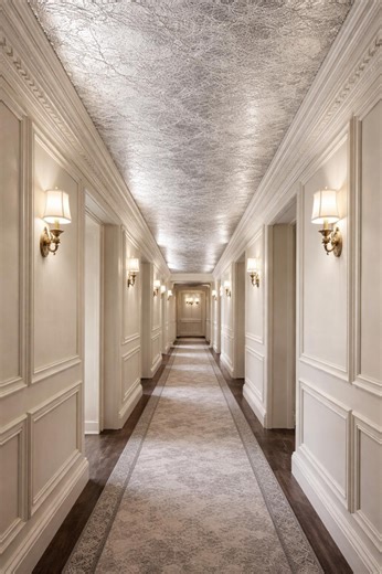 Handmade Silver Wallpaper – Metallic Ceiling & Wall Decor – Architectural Wallcovering – Custom Size Rolls