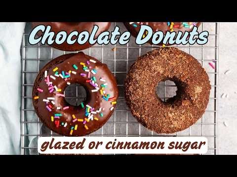 Quick Homemade Chocolate Donuts - No Frying!
