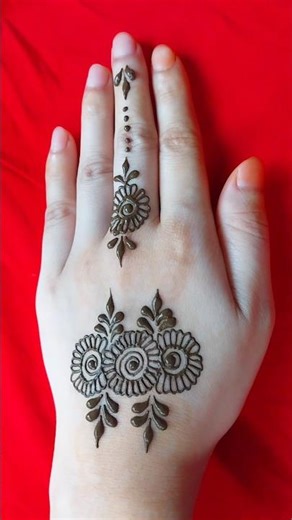 very simple mehndi design #shorts #youtubeshorts #mehndidesign
