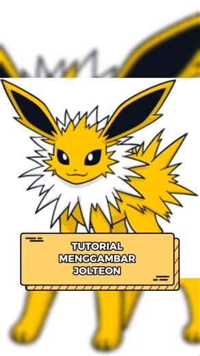 Tutorial menggambar pokemon Jolteon pencil only⚡#jolteon #pokemonart #artdrawingtutorial