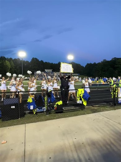 Cheer or go to jail! Win or lose FORT MILL has the best student section!! #fnl #fyp #fridaynightlights #cheerleaders #cheer #fortmill #football #studentsection
