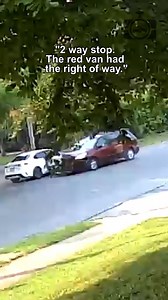 "2 way stop. The red van had the right of way." | Dashcam Lessons