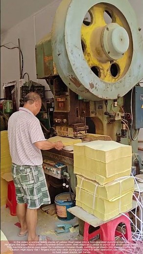 Cutting Ritual Paper with Flywheel Punch Press