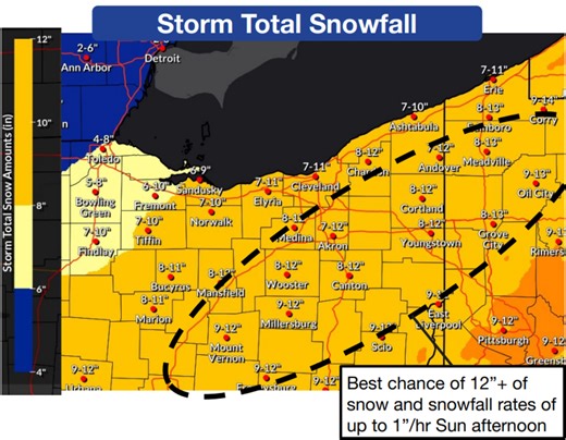 Big bad winter storm on NE Ohio’s doorstep, with hazardous travel expected Sunday: forecast