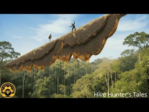 Climbing a Tree to Harvest Wild Honey as Big as a Cow A One of a Kind Beehive