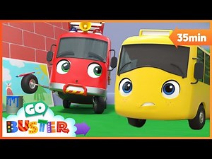 Buster in Trouble Rainbow Dinosaur | Go Buster - Bus Cartoons & Kids Stories