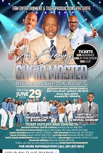 Jackson MS get ready for some sho nuff church! Don't miss "An Evening with the Choirmaster", June 29 | Dr. Ricky Dillard