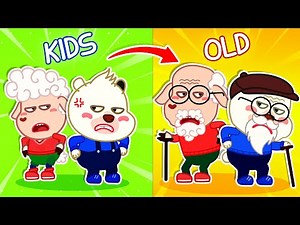 Bearee Fun 😛 Bearee Friends - Bearee And Friend Growing Old Together | Pets Cartoon for Kids