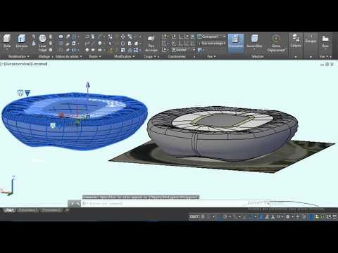 AutoCAD | Modélisation conceptuelle de la couverture du stade Moulay Abdellah