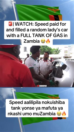 Speed paid for and filled a random lady’s car with a FULL TANK OF GAS in Zambia 🇿🇲 😭🔥 Speed aalilipila nokuishiba tank yonse ya mafuta ya nkashi umo muZambia 😭🔥 | King Jhay Reginald