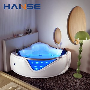 [Hot Item] Corner Bubble Bath Hydromassage Whirlpool Jetted SPA Bathtub