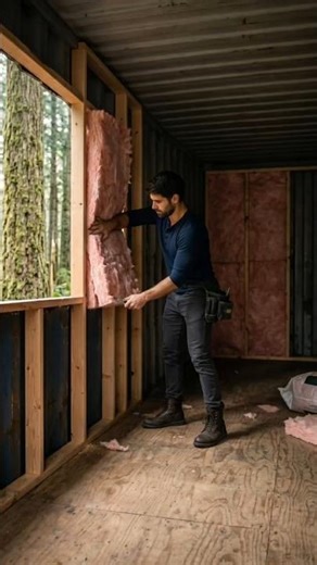 Transforming a Shipping Container Into an Off-Grid Forest Cabin