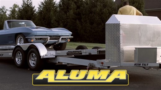 The Aluma Executive 8220 Tilt Trailer. Model Weight Bed Size Tires EX-8216TA-TILT 1425# 81" x 196.5" 14" EX-8218TA-TILT 1500# 81" x 219" 14" EX-8220TA-TILT 1600# 81" x 244" 14" Stationary 20" front section. #tiltingtrailers #carhaulerlife #alumalife #aluma | Aluma Trailers