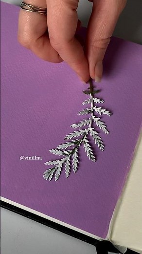 Easy leaf painting for beginners / Sketchbook painting / Easy painting / Leaf print / Leaf painting