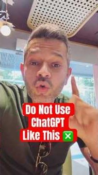 ChatGPT prompt mistake #ai ￼( check description)