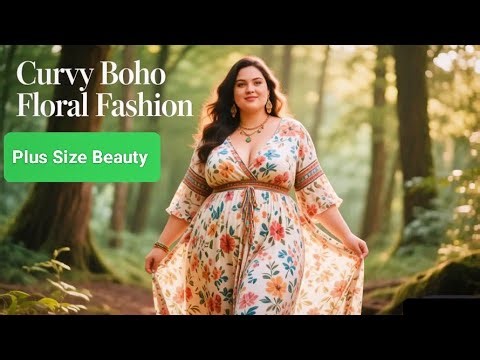 Curvy Boho Style | Floral Maxi Dress Look for Plus Size Women