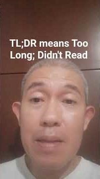 TL;DR means Too Long; Didn't Read #abbreviations #acronyms #reels #monetization