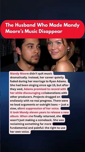 THE HUSBAND WHO MADE MANDY MOORE’S MUSIC DISAPPEAR#FamousPeople #ViralStory