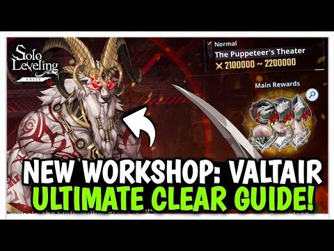 THE ULTIMATE WORKSHOP OF BRILLIANT LIGHT VALTAIR BUILD & GUIDE! EASY CLEAR - Solo Leveling: Arise