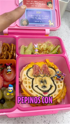 I loved today’s lunchbox for my daughter! Super easy and delicious Minnie Mouse theme #viral #vir...