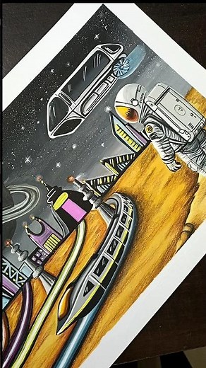 Beautiful Space Drawing #art #drawing #space #astronaut