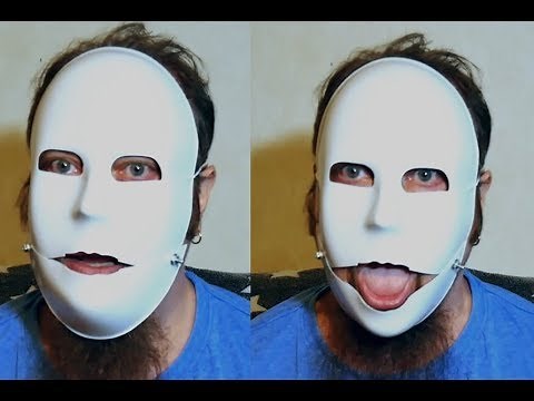 Make a moving jaw on a cheap plastic mask instructions Part 1