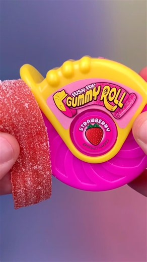 Cute Power Push Pop Gummy Roll 🌀💖😋 Packing Snack Candy Box ASMR Food Mukbang