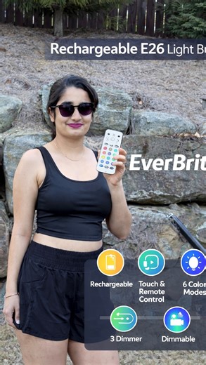 Ana USA on Instagram: "@everbrite_lighting Everbrite just changed my lighting game 💡 Rechargeable, cordless, touch & remote control with multiple colors and dimming perfect for cozy nights, camping, or power outages. Comment “LIGHT” and I’ll send you the direct link straight to your inbox ✨ #everbritelighting #amazonfinds #portablebulb #rechargeable #campinglight"