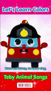 Brave Firefighter to the Rescue! 🚒🚨 | Fire Truck Song | Toby Animal Songs For Kids #shorts
