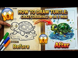 how to draw a realistic turtle | how to draw a turtle easy || crazy drawing for turtle