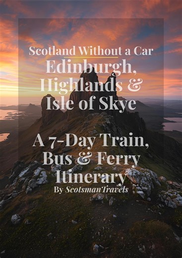 Scotland Itinerary No Car (7 Days) | Train & Bus Travel Guide | Public Transport Scotland PDF - Etsy Canada